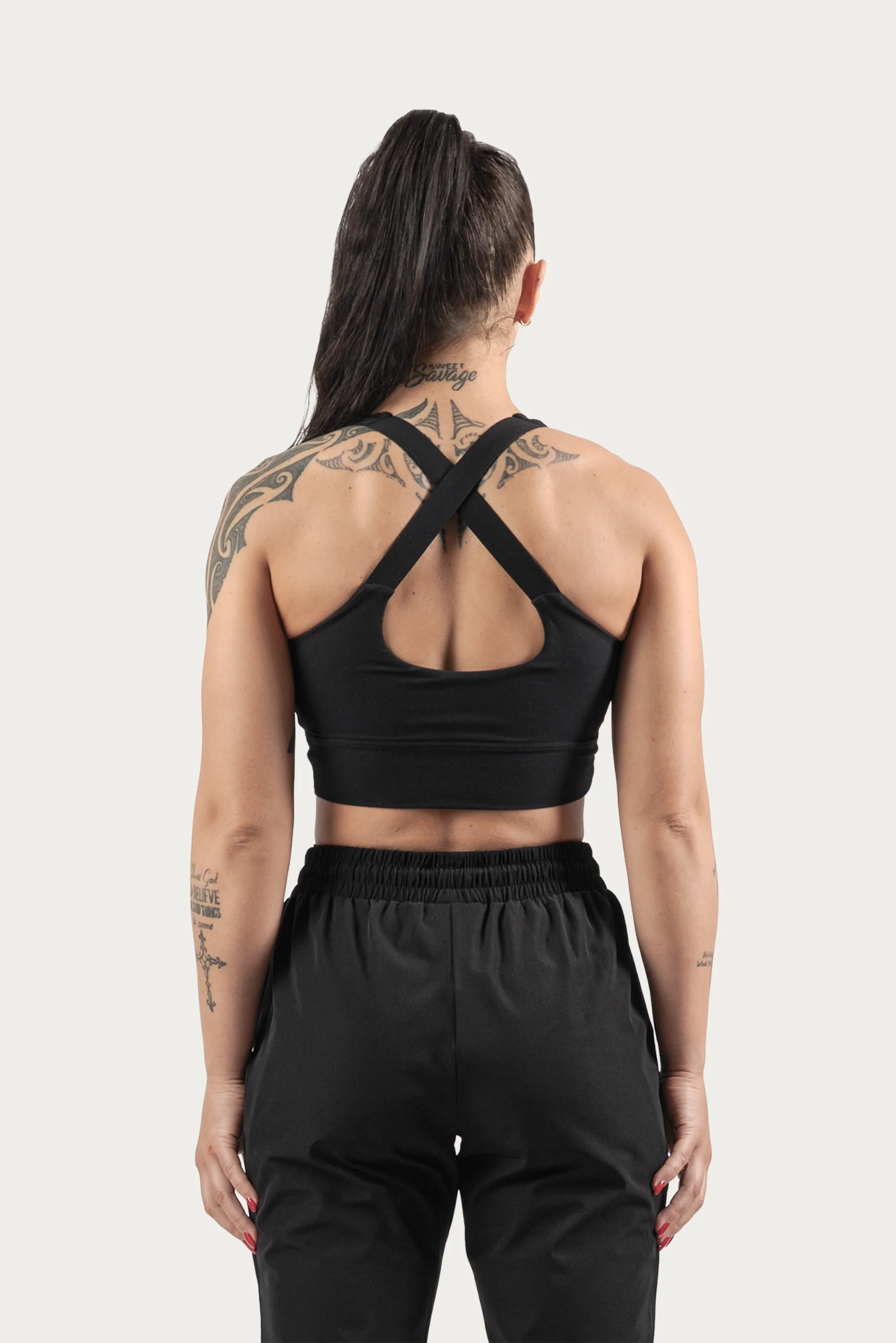 Buttery Stretch Cross-Back Sports Bra - Image 3