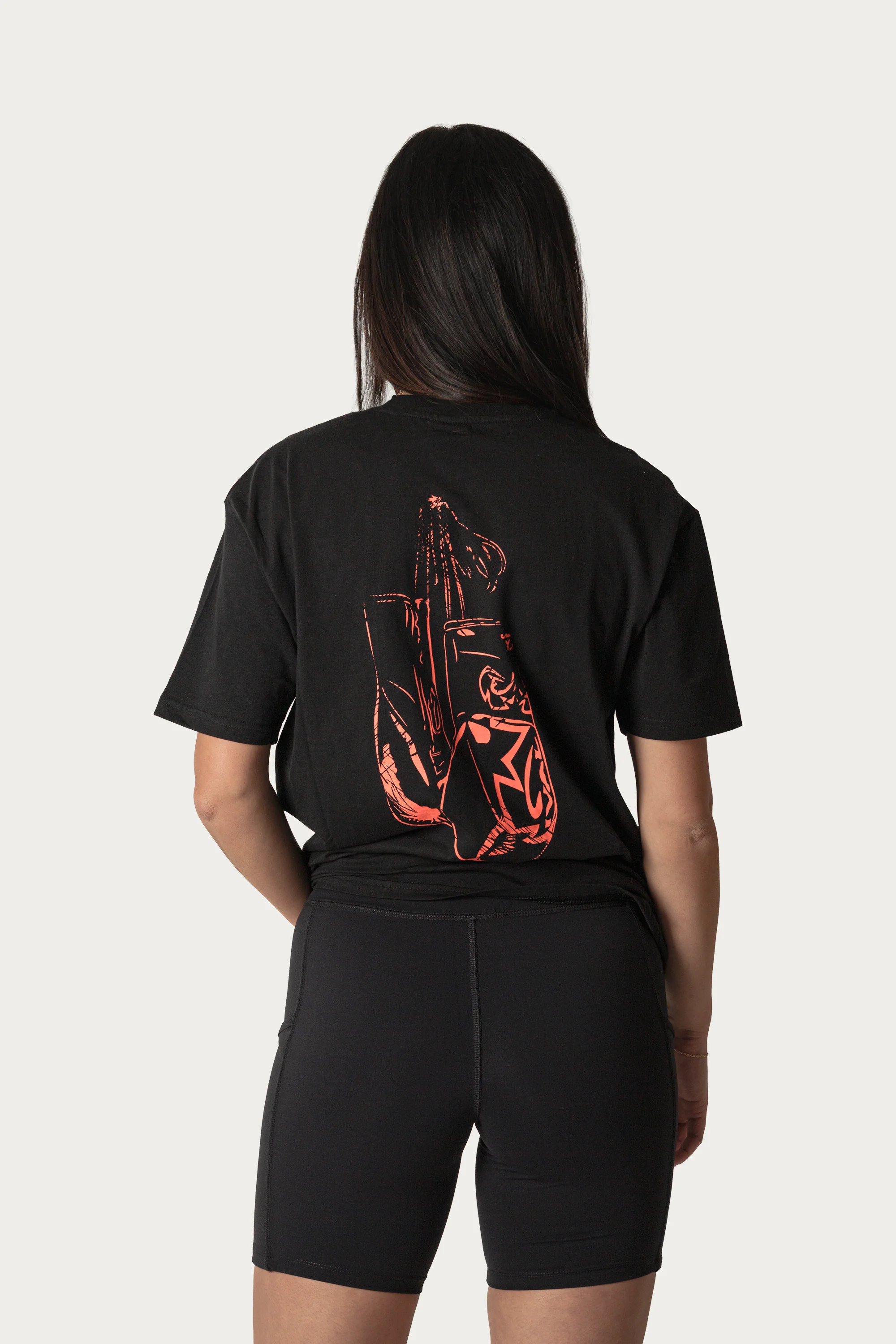 Faded Gloves Graphic Tee with spandex - Image 6