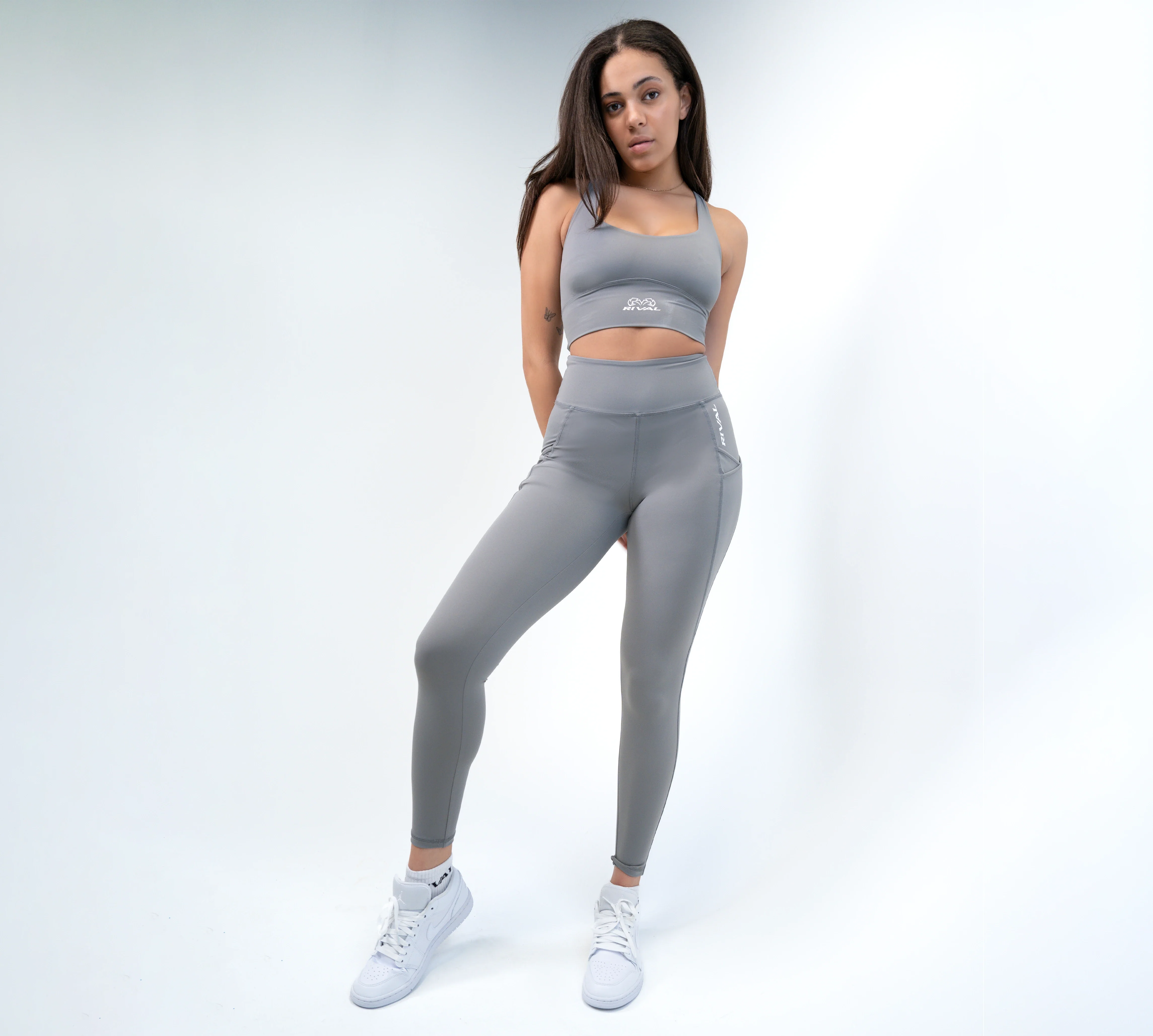 Women's High-Rise Biker Shorts with Pockets - Image 9
